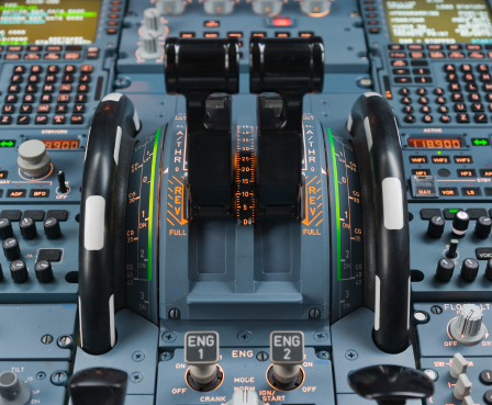 Inside an aircraft